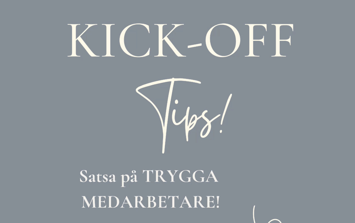 Kick-off tips!